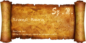 Szanyi Maura névjegykártya